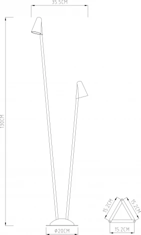 Наземный уличный светильник Arte Lamp Muphrid A4109PA-2BK (LED, 220V, IP65)