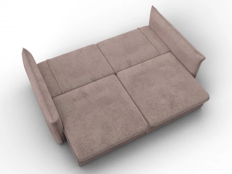 Диван прямой Лига-100 НПБ (ДСП,Фанера/Пластик/Велюр/Бежевый) Лига Диванов 133654