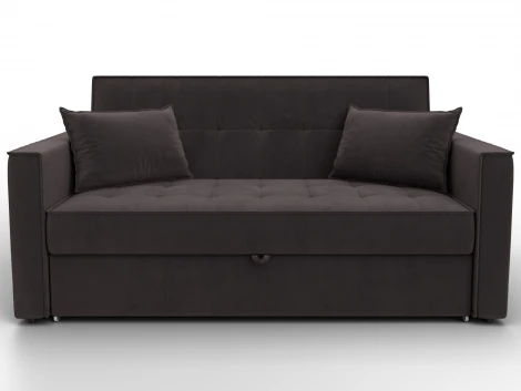 Диван прямой Лига-104 (140) (ЛДСП,Брус,Фанера,Велюр/Коричневый) Лига Диванов 134872