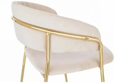 Стул барный Nexus Refuge Hesby (Металл/Велюр, Бежевый) арт.HSBI_BC114_beige