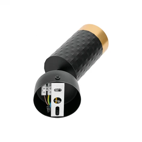 Спот Wolta WSL-GU10/S10BG под лампу GU10 Черный / Золотой CELLA