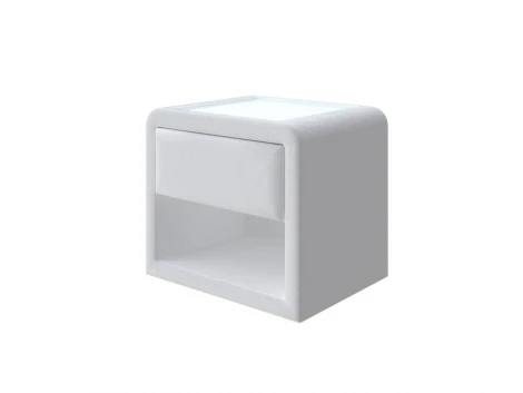 Тумба Cube (Ткань: Велюр Teddy Снежный) PROxSON 52x41 2031691