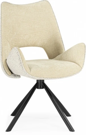 Стул на металлокаркасе Woodville Balaton 360 крутящийся beige / black арт.15840