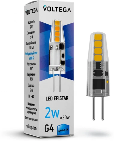 Лампочка светодиодная Voltega Capsule G4 7143