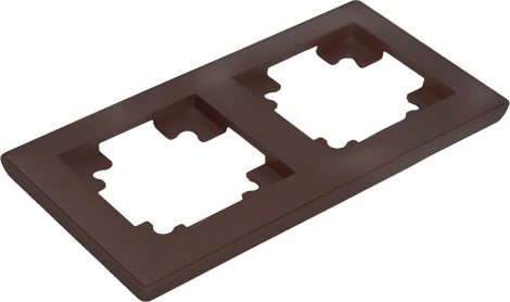 Рамка на 2 поста (коричневый) Stekker Катрин 39818