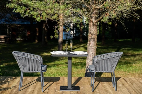 "Каффе" обеденная группа на 2 персоны, цвет "серый гранит" 4SIS арт.УТ-00002210