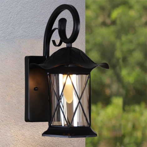 Настенный фонарь уличный Reluce 08281-9.2-001U BK (220V, фонарь, IP44)