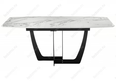Стол Woodville Миссандея белый мрамор / графит 462085