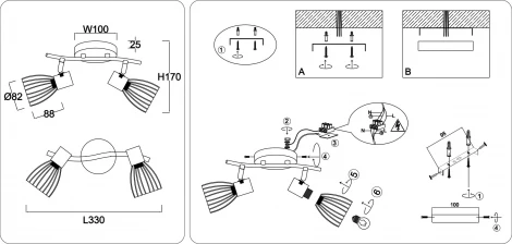 Спот на штанге Ambrella TRADITIONAL TR8660 (220V)