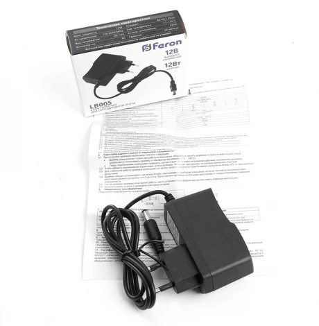 Блок питания для светодиодной ленты 12W 12V (драйвер) Feron LB005 48050