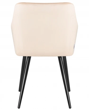 Стул обеденный ROBERT (черные матовые ножки, велюр V108-98 Бежевый)