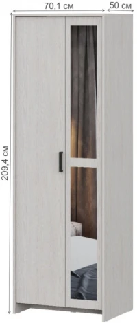 Шкаф Woodville Taika ясень анкор светлый 539306