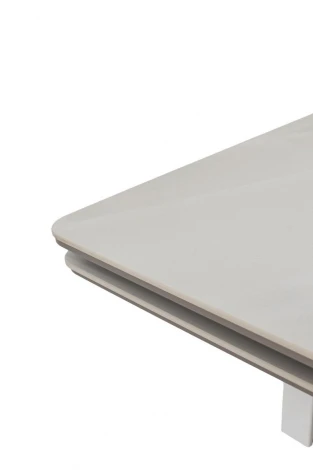 Стол АДАЖИО 240 (320) см ЭЛЛИПС цвет ОНИКС (VARESE ONICE), керамика / Латте каркас M-City 64581