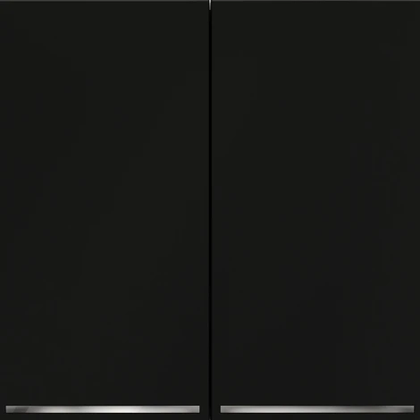 Выключатель двухклавишный с подсветкой (черный матовый) Voltum S70 VLS020208