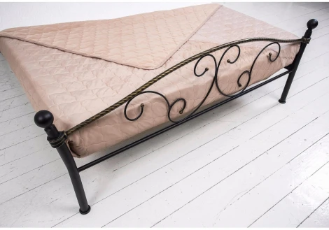 Кровать Woodville Gold 160x200 черная с золотом 1438