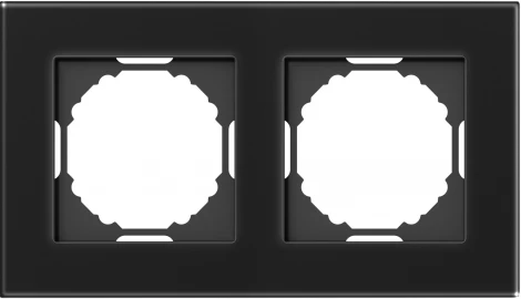 Рамка 2-я, Natural чёрное стекло Donel A07 DEN212BG