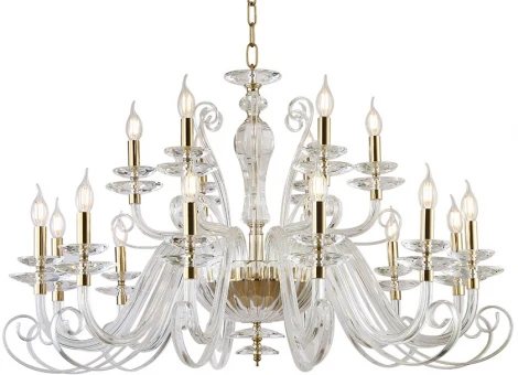 Подвесная люстра Newport 8570 8576+12/C gold polished (220V, на цепи, подсвечник, свеча)