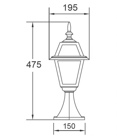 Наземный фонарь Oasis Light Faro Lgg 91104