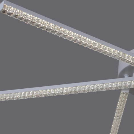 Потолочная люстра на штанге светодиодная с пультом  и ночным режимом Reluce 06538-0.3-06 WH (Умный дом) (220V)