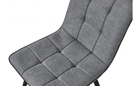 Стул SKY6800-1 серый JJ12-17/черный кант PU/черный металл