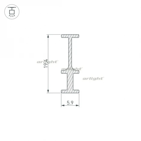 Профиль-держатель FOLED-RAIL-2000 (Алюминий) 025232 Arlight FOLED