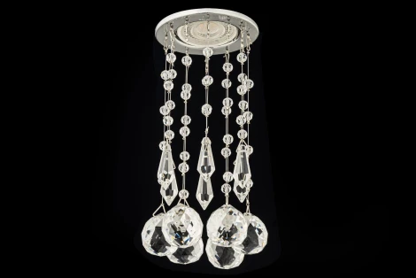 Встраиваемый светильник хрустальный Dio D'Arte Osimo Nickel GU10.5.14.8.120 N (220V, круглые)