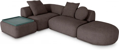 Диван Fabro ОГОГО (арт.853866), (Ткань,Букле/Коричневый)