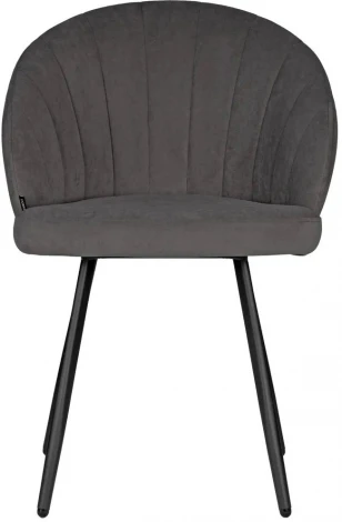 Стул обеденный DOBRIN NAOMI (ЭМАЛЬ ЧЕРНЫЙ МУАР велюр Catania Chocolate)