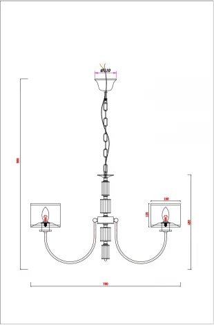 Подвесная люстра Arte Lamp Attore A4092LM-5CC (220V, на цепи)