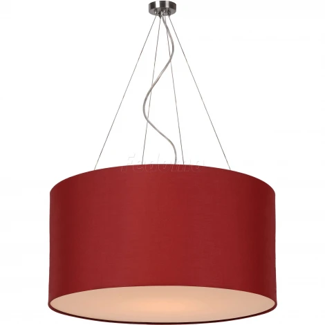 Люстра подвесная Артпром Crocus, 3 лампы, никель, бордовый с белым