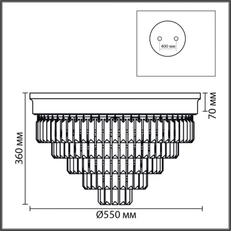 Потолочная люстра Lumion Zaha 8266/8C хром/хрусталь металл/прозрачный Е14 8*40W 220V (круглые)