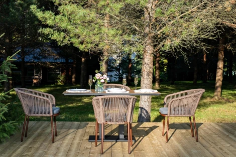 "Каффе Дабл" обеденная группа на 4 персоны, цвет "дуб" 4SIS арт.УТ-00009331