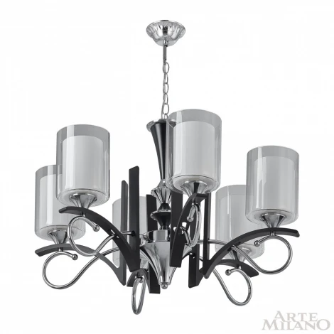 Подвесная люстра Arte Milano Florentia-9167 309167/6 Bk/Ni (220V, на цепи)