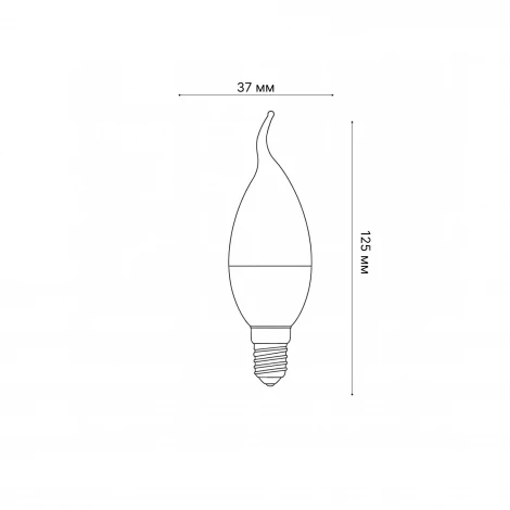 Лампочка светодиодная Volpe LED-CW37-SLS LED-CW37-6W/3000K/E14/FR/SLS