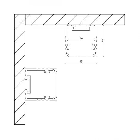 Профиль для светодиодной ленты SF-3535 SWG
