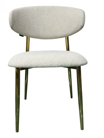 Стул обеденный IST-CASA Оскар ART2969-MK, молочный/глянцевое золото