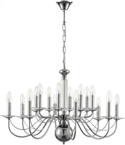 Подвесная люстра Lumion Incanto 8034/16 хром, металл/стекло Е14 16*40W 220V (на цепи, подсвечник, свеча)