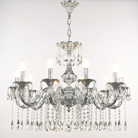 Подвесная люстра Bohemia AL7901 AL79101/10/250 A Ni (220V, подвески, на цепи, подсвечник, свеча)