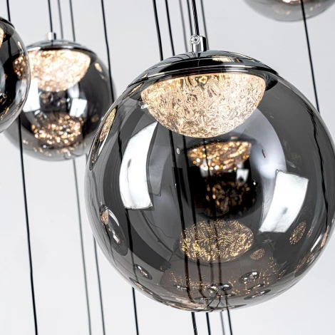 Подвесной светильник светодиодный с пультом с регулировкой цветовой температуры Modelux ML.2338.25 BK-CR