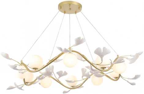 Подвесной светильник Crystal Lux COLIBRI SP10 GOLD (220V, на тросе, шар, лепестки)