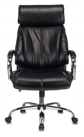 Кресло руководителя Бюрократ T-9904NSL черный Leather Venge Black эко.кожа крестовина металл хром