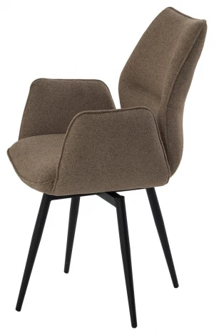 Стул ГРИН 360 град. поворот. цвет NS-05 Капучино, букле / черный каркас M-City 64744