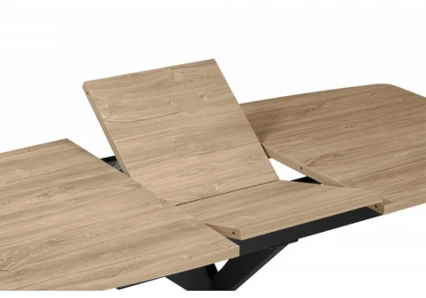 Стол деревянный Индиана 130x80 дуб кунео / черный 631622