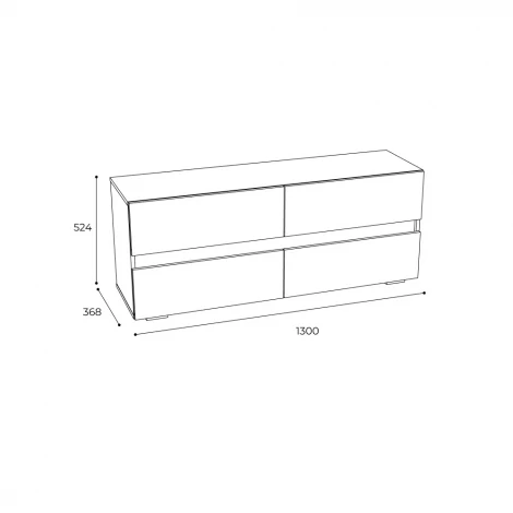 Тумба БТС под ТВ ТБ-07 Мрия, Бетон пайн светлый, графит