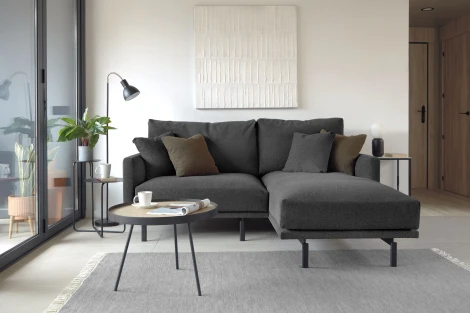 Журнальный стол La Forma (ex Julia Grup) Nenet (Черный/ Металл,Дерево,Сталь,МДФ)