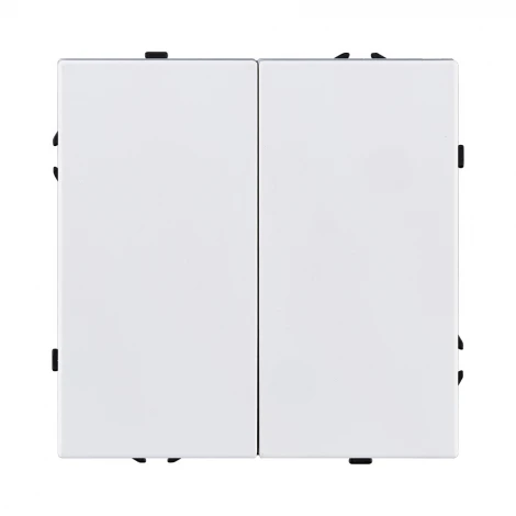 Выключатель 2-клавишный 10А/250В белый глянцевый Kollinger Eclipse EC-004WG