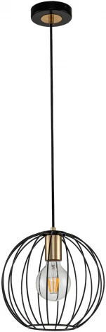 Подвесной светильник Quebec 10176/1S E27*60W Black/Brass (220V, на проводе, шар)