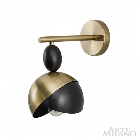 Бра Arte Milano 271307/1B BK/GD (220V, шар)