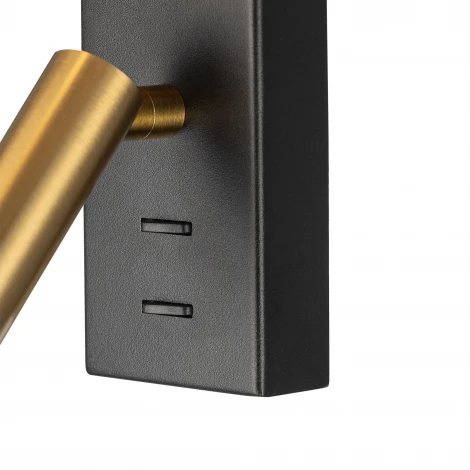 Бра с песочным абажуром и выключателем с подсветкой для чтения Citilux Dekart CL704483