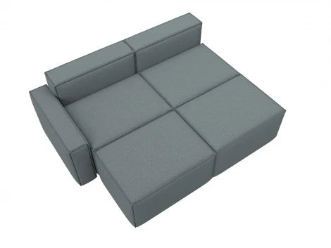 Диван угловой модульный Лига-063 угол левый (ДСП/Пластик/Рогожка/Серый) Лига Диванов 129785L